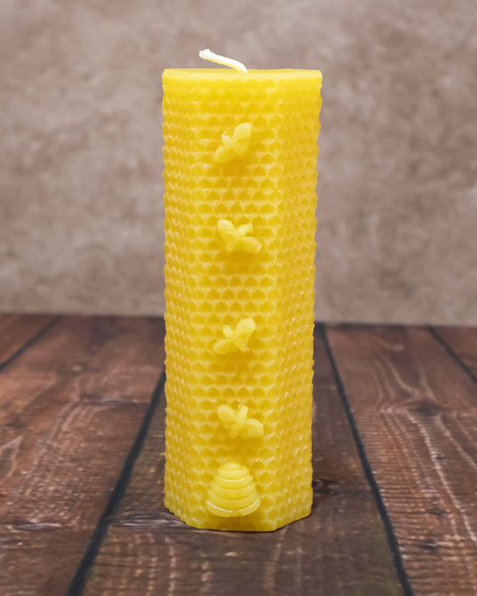 Hexagon Pillar with Bees